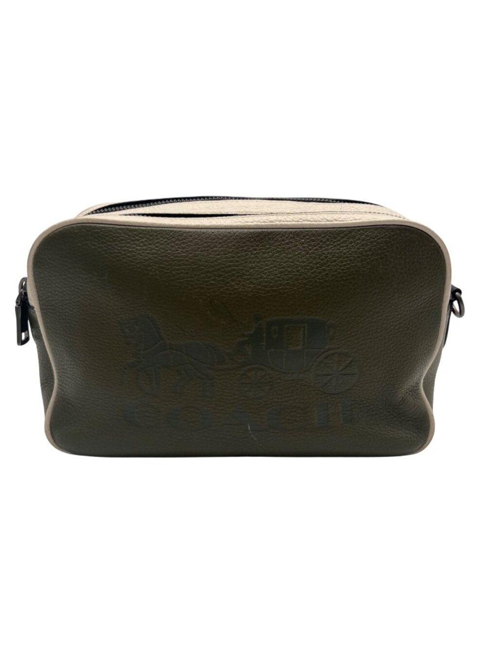 Coach Olive Green Color-Way Pebbled Leather Crossbody Bag-3041